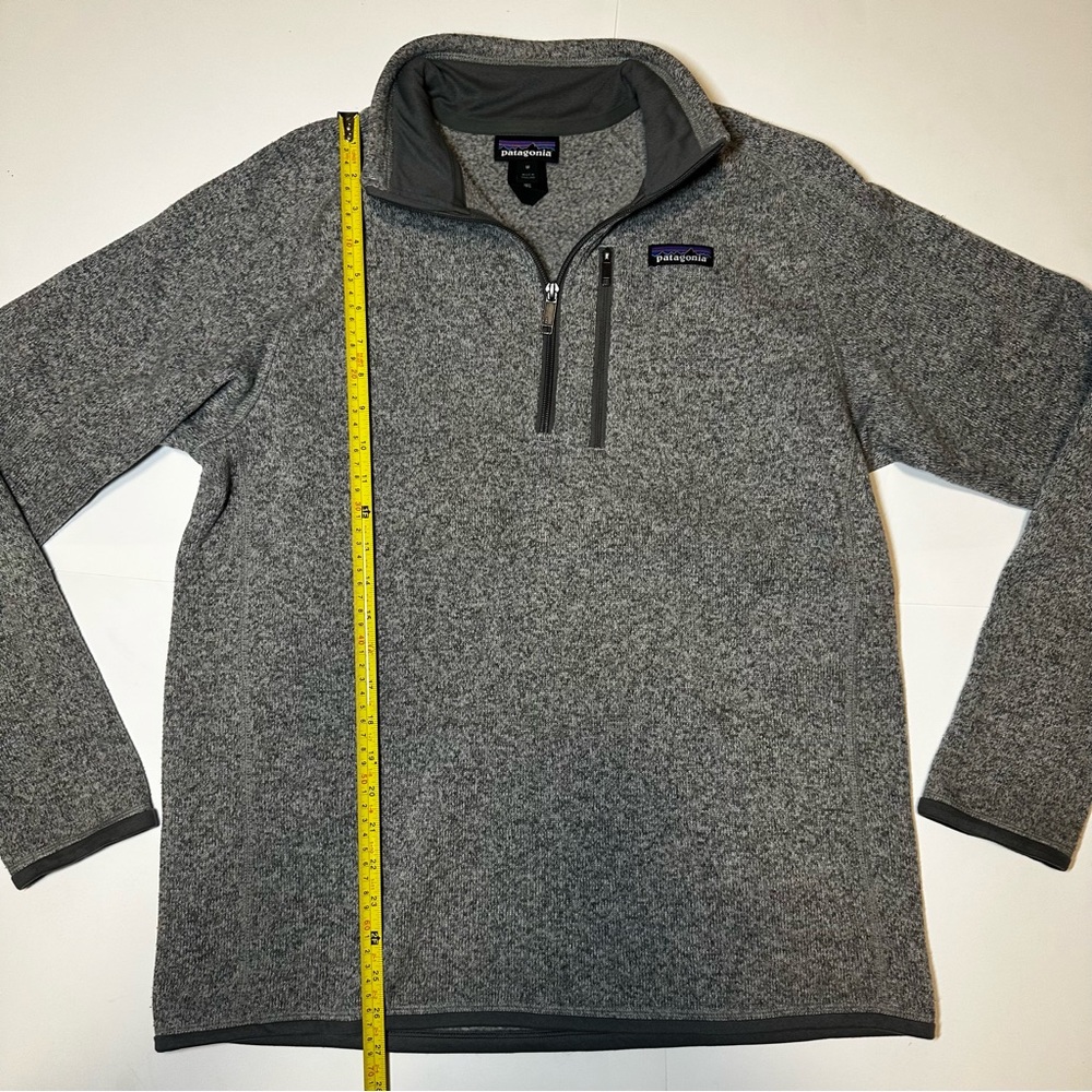 Patagonia Men Grey Quarter Zip Long Sleeve Fleece Size Medium - Picture 3 of 5